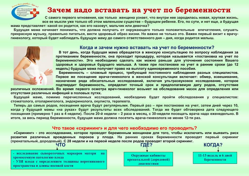 Что нужно беременной чтобы встать на учет 78